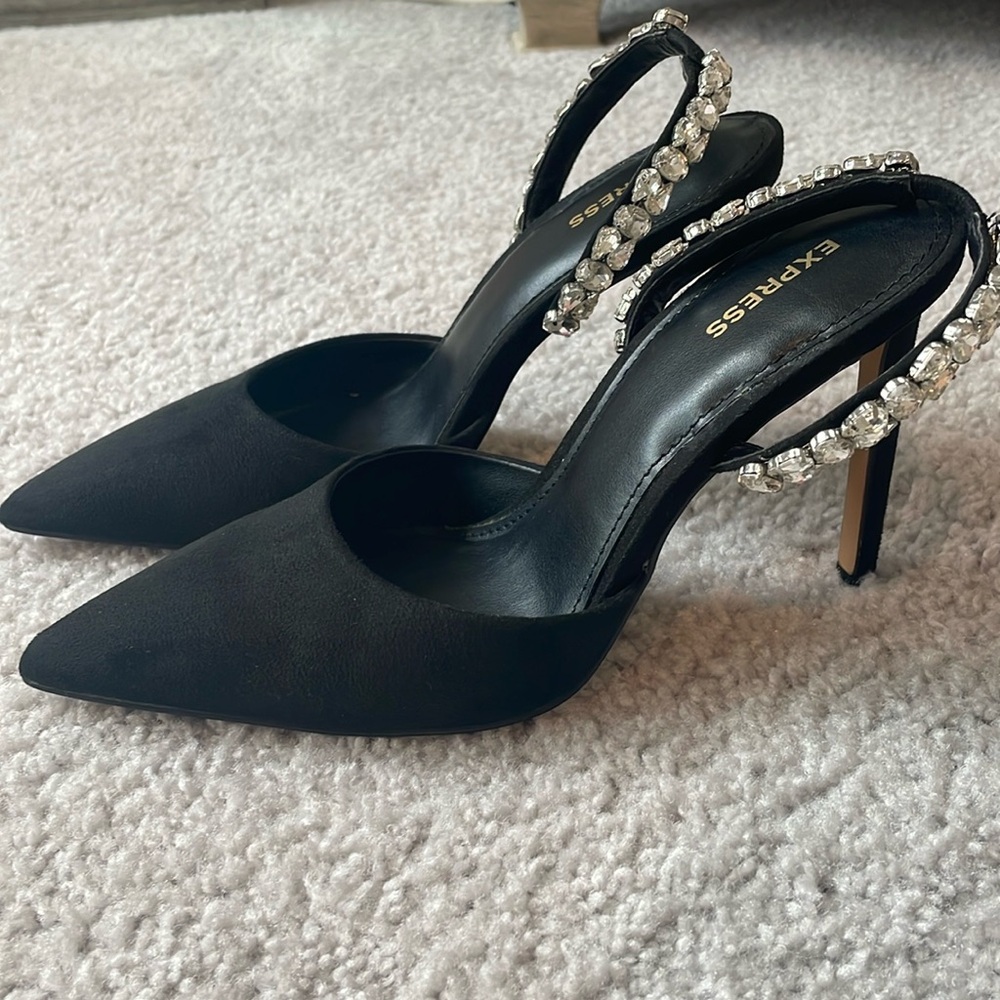 Express Black Heels